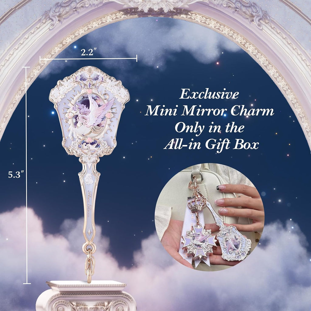 Flower Knows Knight Unicorn All-In Gift Set, Collectible 45-Piece | Beauty Box with Lipstick, Satin Blush, Eyeshadow, Powder, Lip Liner, Brushes, Mirror & Accessories