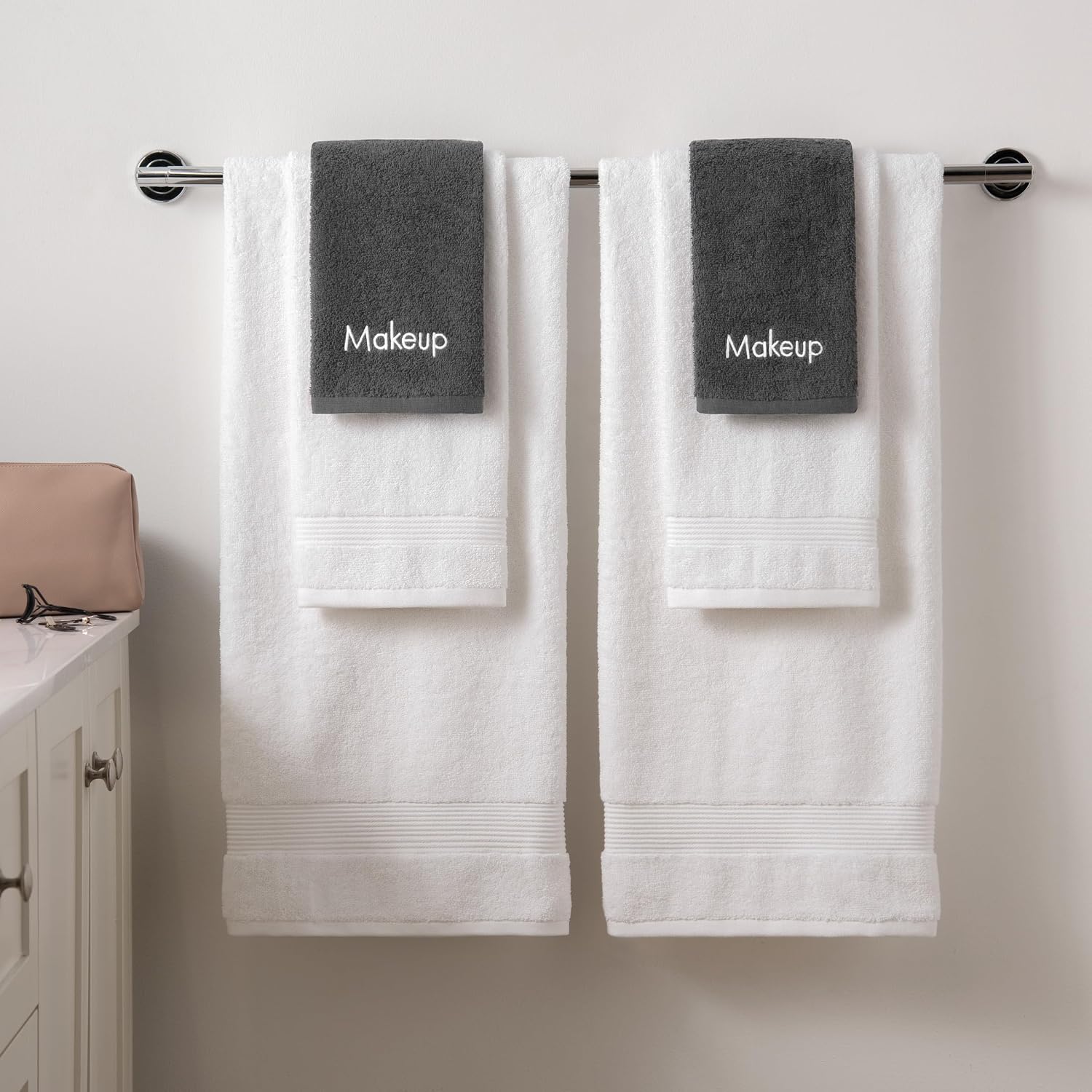 Arkwright Makeup Remover Cloths Bulk - 100% Cotton Face Towels, Soft Reusable Washcloths, Gentle Facial Cleansing for Waterproof Makeup, 13 x 13, Black (Case of 144)