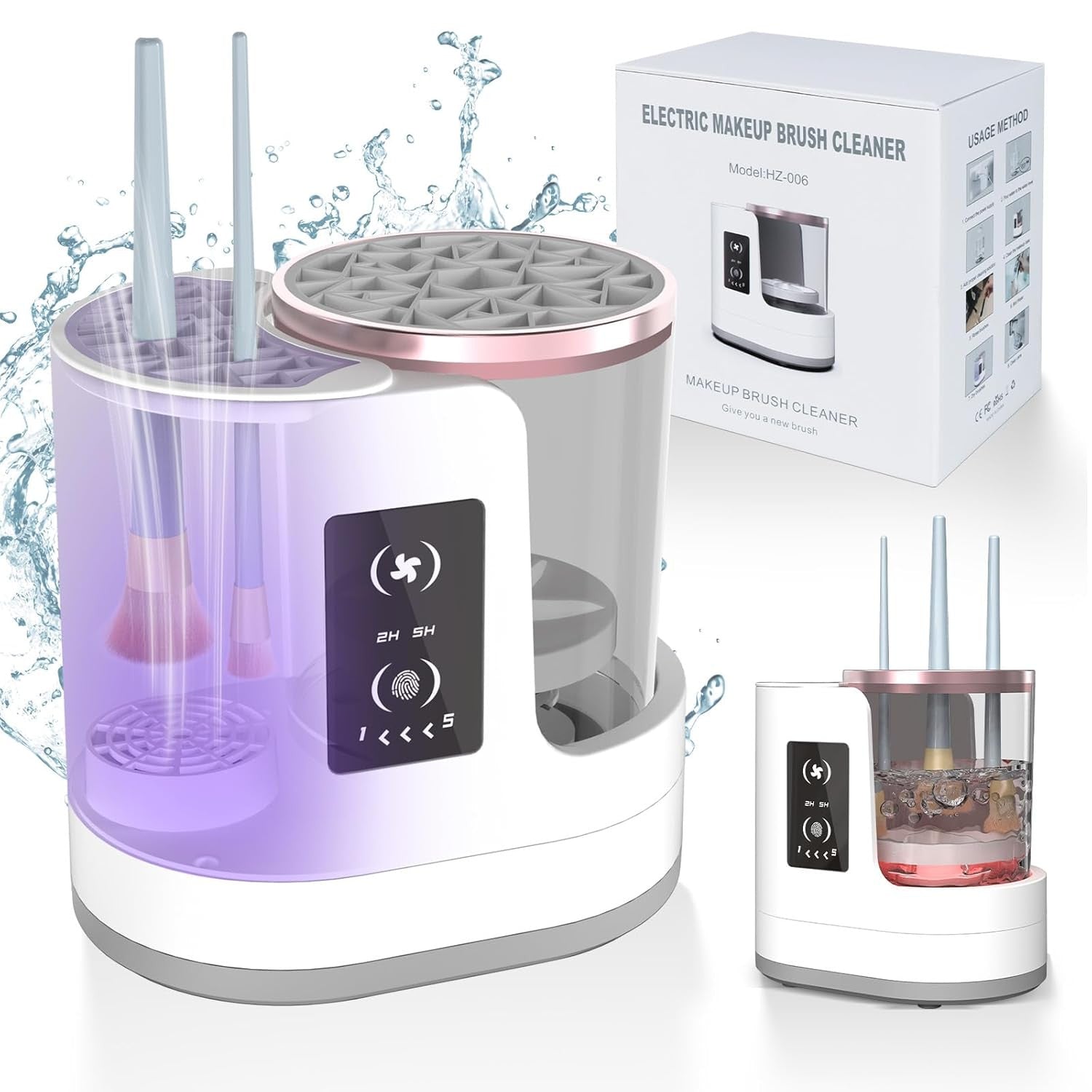 3-in-1 Elektrischer Make-up-Pinselreiniger